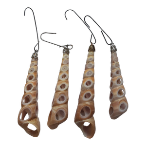 Natural Seashell Christmas Ornaments Set 4