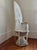 White Vintage Painter Wicker Peacock Chair For Sale - Image 8 of 12