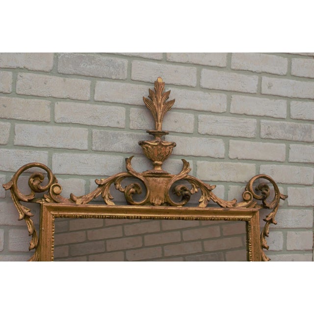 Vintage Italian Ornate Carved Gold Leaf Wall Mirror