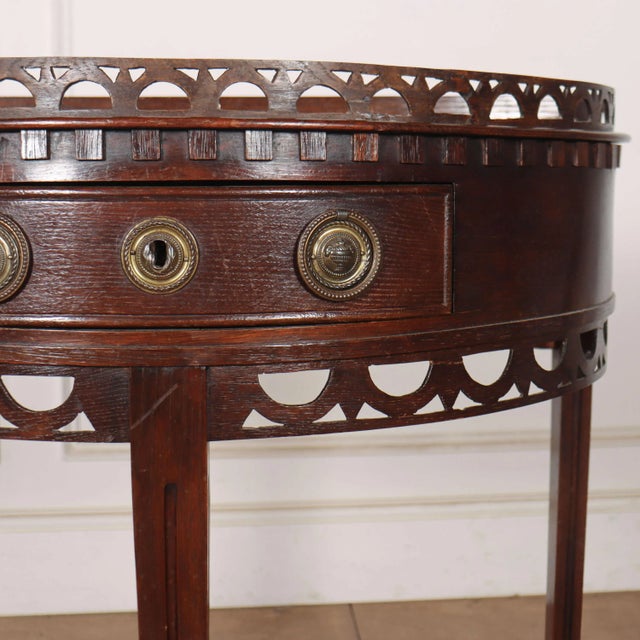 Dutch Oak Demi-Lune Console Table For Sale - Image 3 of 8