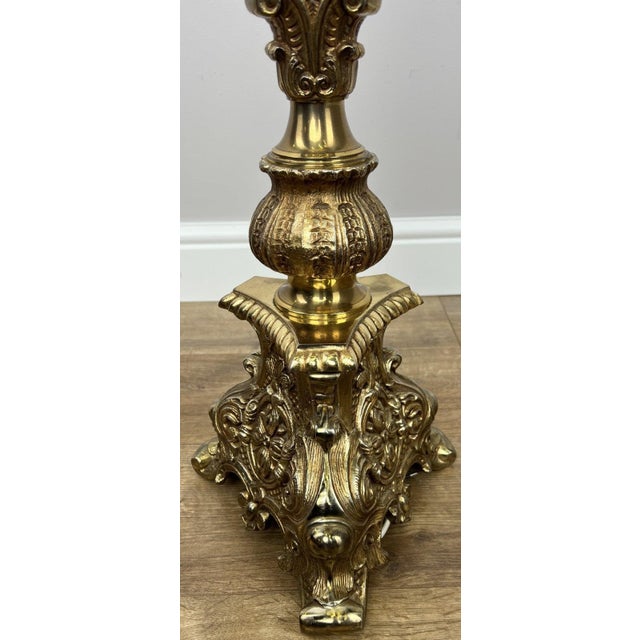 Vintage Floor Lamp with Tassel Shade For Sale - Image 10 of 18
