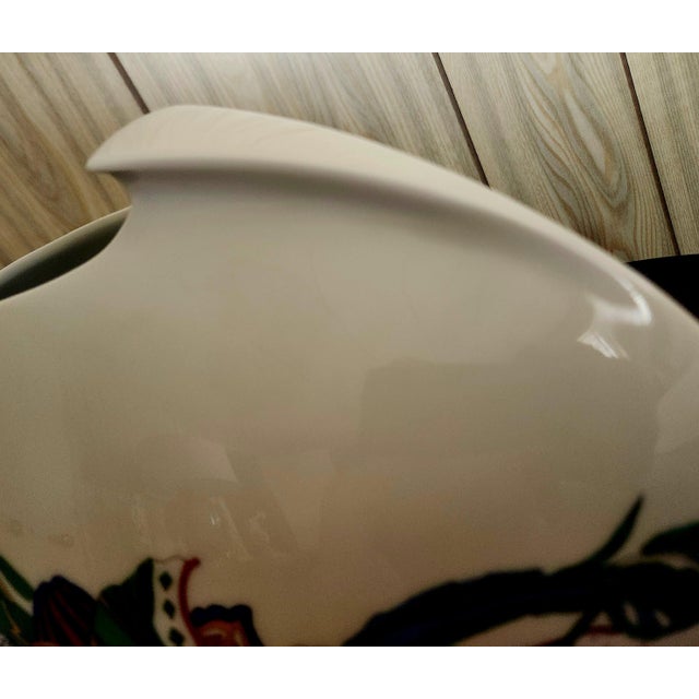 Ceramic Rosenthal Colorful Artist Painted Pillow Vase by Lino Sabattini For Sale - Image 7 of 9