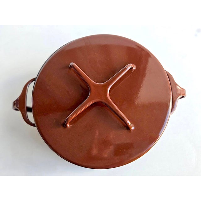 1970s Dansk Kobenstyle 2 Quart Casserole Pot With Trivet Lid, Designed by Jens H. Quistgaard For Sale - Image 12 of 14