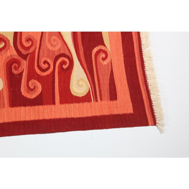 Handmade Modern Design Oushak Hallway Kilim Runner For Sale - Image 9 of 10