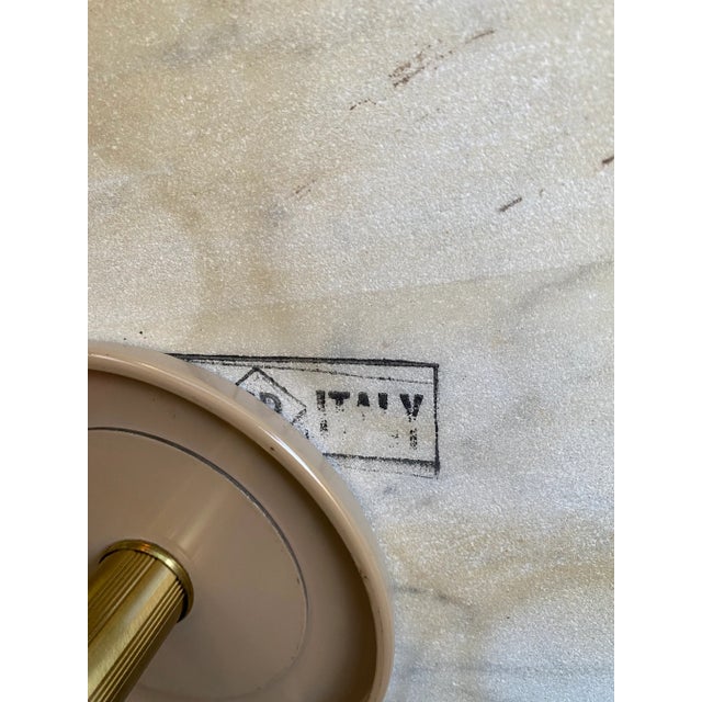 This Beautiful marble floor lamp is utilitarian and perfect for a little nook or corner. Can be used as a table and lamp.