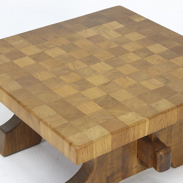 1960s Mid-Century Brutalist Coffee Table in Oak, 1960s For Sale - Image 5 of 10