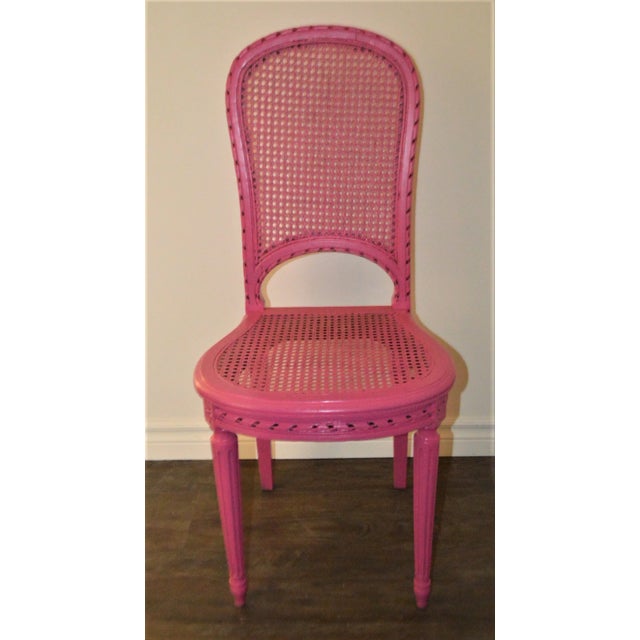Louis XVI Style Cane Back and Seat Accent Chair For Sale - Image 10 of 10