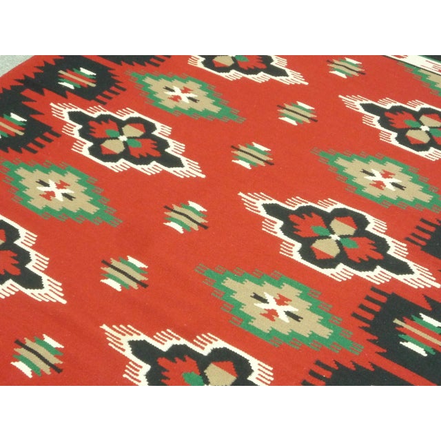 Geometric Kelim Rug, 1960s For Sale - Image 4 of 9