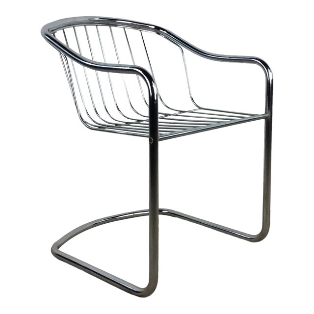 Mid Century Modern Chrome Cantilever Basket Chair Chairish