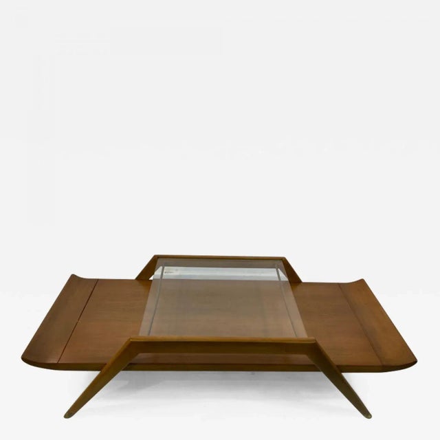 Brown Mid Century Coffee Table in the Manner of Ico Parisi For Sale - Image 8 of 8