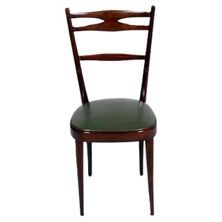 Set of Brown Walnut Side Chairs by Carlo de Carli, 1950s For Sale