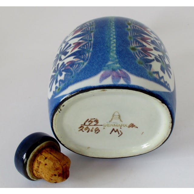 1950s Danish Faience Bottle For Sale - Image 9 of 10