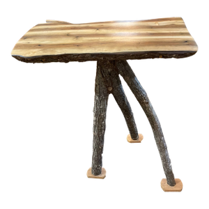 Solid, Black, Walnut Side Accent Table, by John Braun