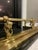 Brass Antique Brass Fireplace Fender For Sale - Image 8 of 12