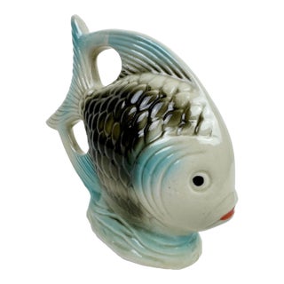 Vintage Ceramic Angel Fish Made in Brazil For Sale