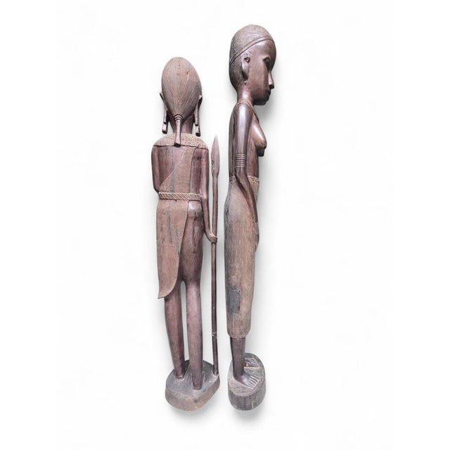 African Tribal Wooden Sculptures, 1970s, Set of 2 For Sale - Image 9 of 12