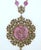 1960s Goldette Amethyst Glass Intaglio Pendant Necklace, 1960's For Sale - Image 5 of 12