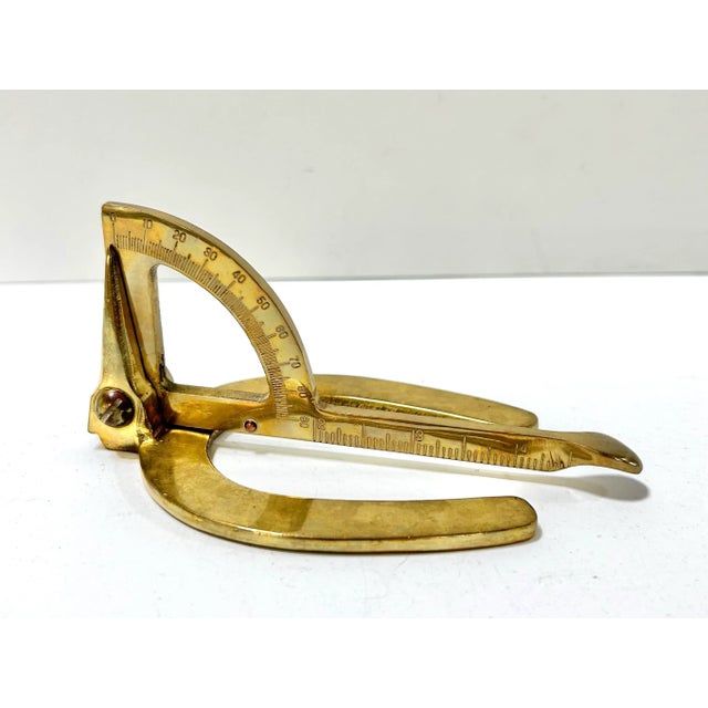 Vintage Brass Horse Hoof Gauge – Equestrian Desk Decor Paperweight For Sale In Louisville - Image 6 of 9