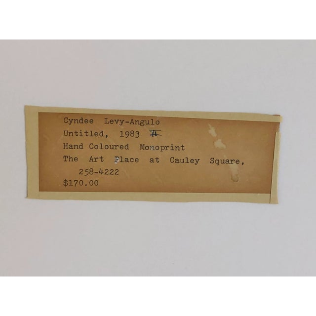 1982 Cyndee Levy-Angulo "Monotype" Mixed Media Work on Paper For Sale - Image 9 of 11