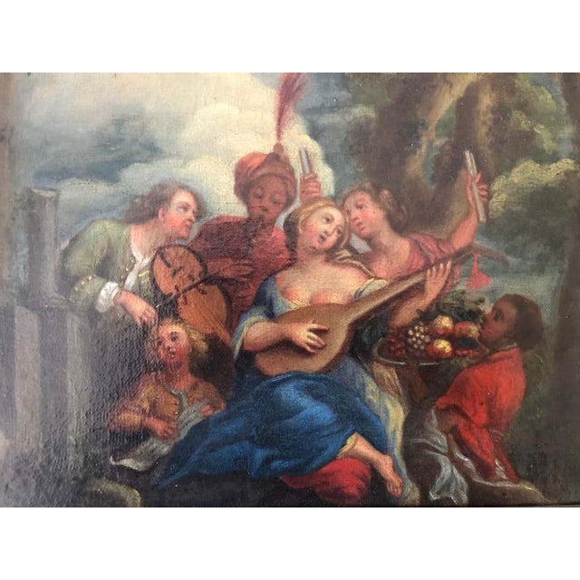 19th-Century, A Family at a Fourth of July Picnic, Oil on Canvas For Sale - Image 3 of 7