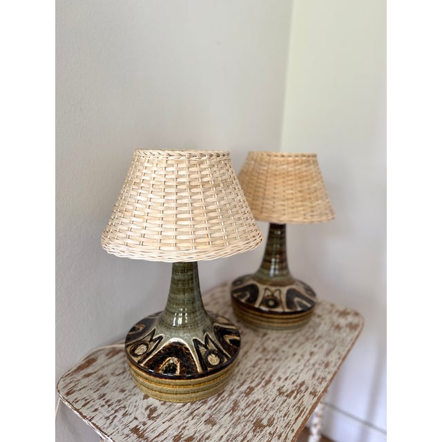 Ceramic Danish Ceramic Table Lamps by Arne Finne Nielsen and Noomi Backhausen for Søholm, 1960s, Set of 2 For Sale - Image 7 of 15