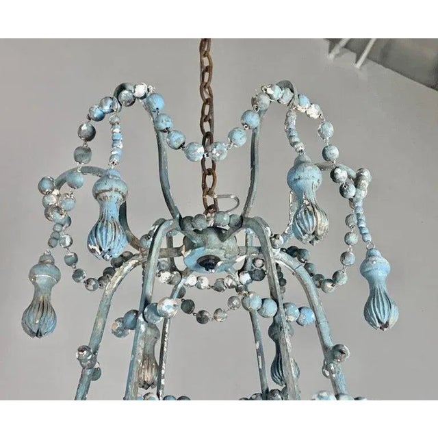 Livorno Wood Beaded Chandelier by Miamar Home For Sale - Image 11 of 12