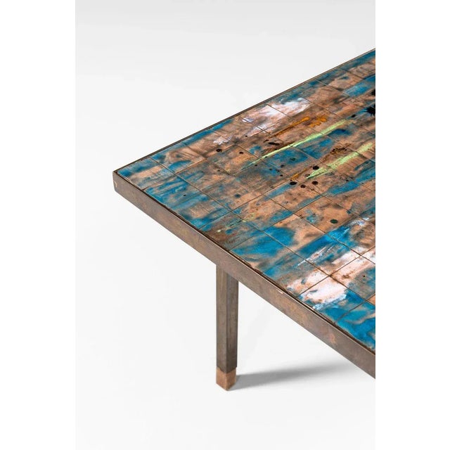 Metal Rosewood Coffee Table by Johannes Aasbjerg & Sophie Eskild, Denmark, 1960s For Sale - Image 7 of 10