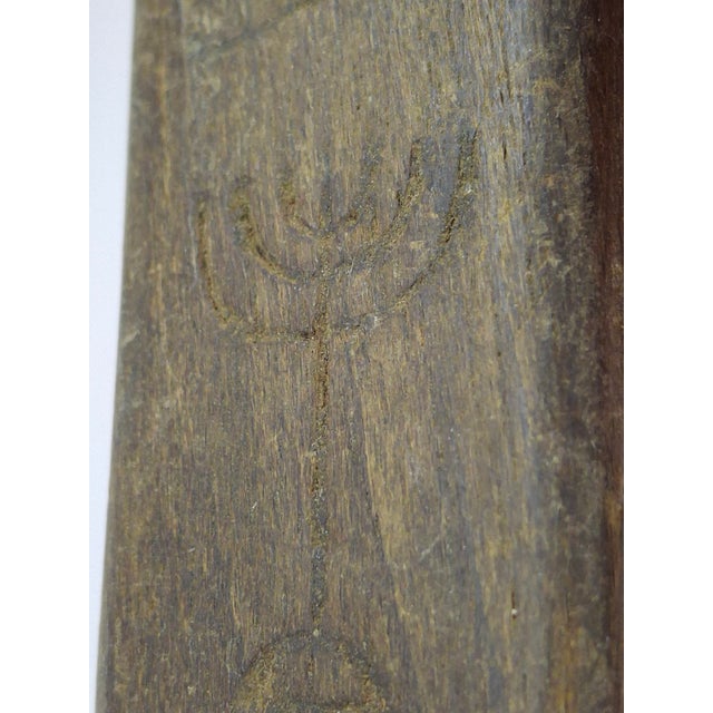 Rare Wwii Mezuzah Litzmannstadt Ghetto Lodz Poland Wood Hand Carved Judaica For Sale - Image 14 of 17