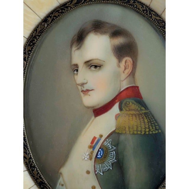 Late 19th Century Napoleon and Josephine Portrait Miniatures, Late 19th Century - Set of 2 For Sale - Image 5 of 14
