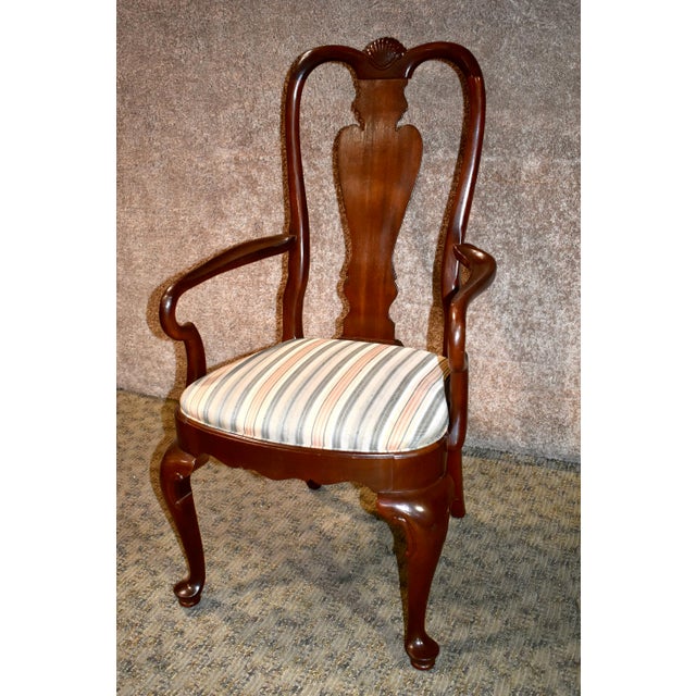 1980s Ethan Allen Queen Anne Style Mahogany Dining Chairs Set of 6 Chairish