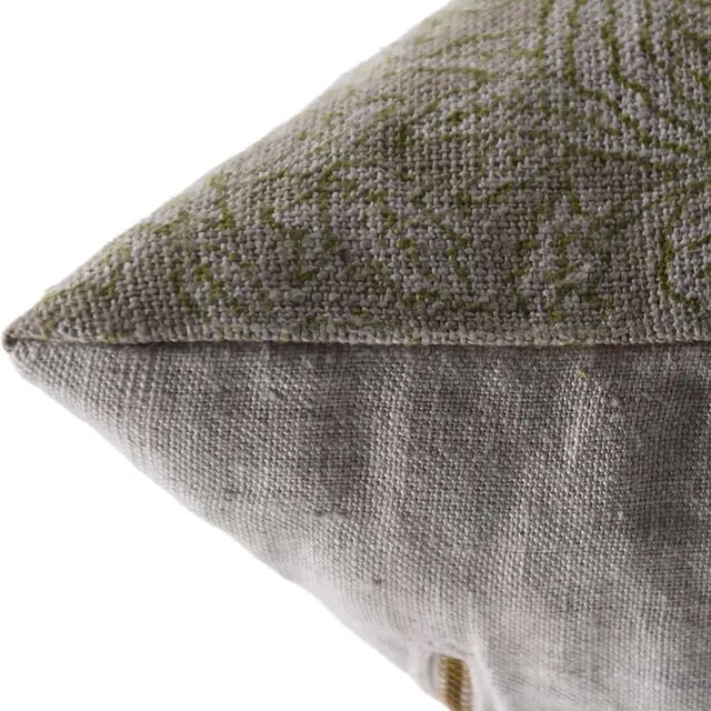 Art Deco Fabdivine Traditional Print Thick Linen Pillow Cover 14x20 Inch-Manikarnika For Sale - Image 3 of 4