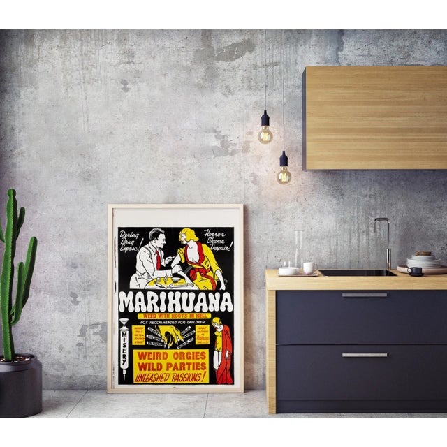 Marihuana Original Vintage US One Sheet Movie Poster, 1930s For Sale - Image 4 of 5