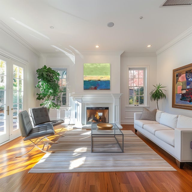 Textile Awh 340 - Abstract Minimalist Textured Layered Colorfield Oil Painting on Canvas Original Artwork by Bernhard Zimmer For Sale - Image 7 of 9