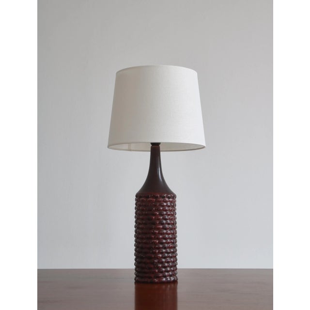 1950s Large Table Lamp in Oxblood Glaze by Axel Salto for Royal Copenhagen, 1958 For Sale - Image 5 of 12