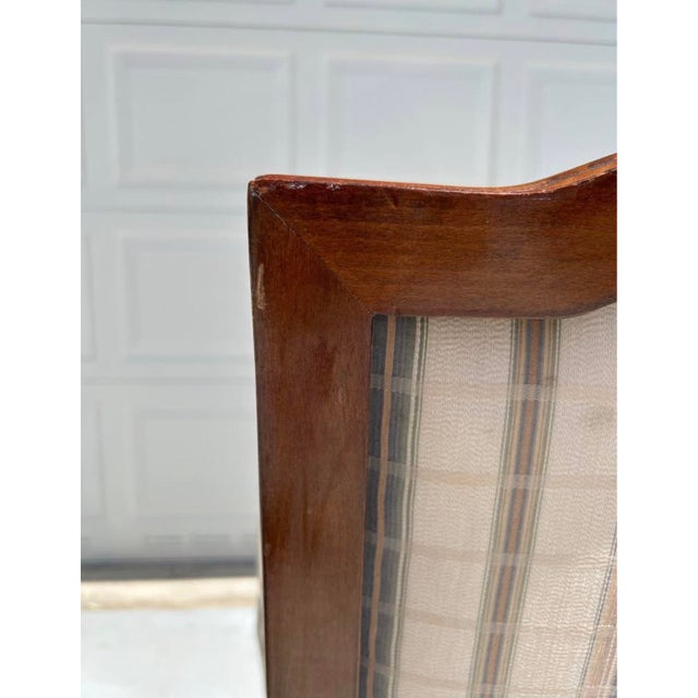 Brown Early 20th Century Sherrill Furniture French Provincial Louis XVI Style Upholstered Lounge Arm Chair For Sale - Image 8 of 10