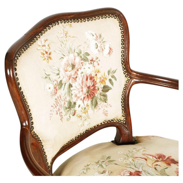 Antique Venetian Walnut Armchairs from Noble Residence, Italy, 1880, Set of 2 For Sale - Image 6 of 11
