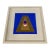 Italo Valenti, Pyramids in Blue, 1973, Collage and Gouache For Sale - Image 9 of 9
