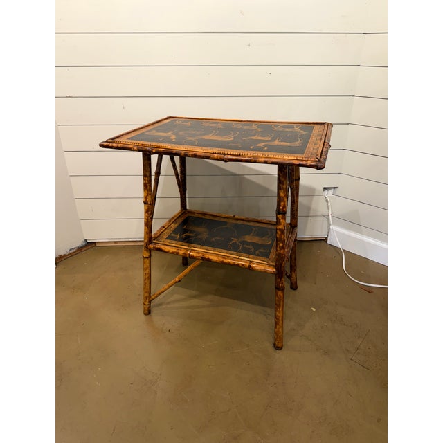 Wood 19th Century English Decoupage Side Table For Sale - Image 7 of 9