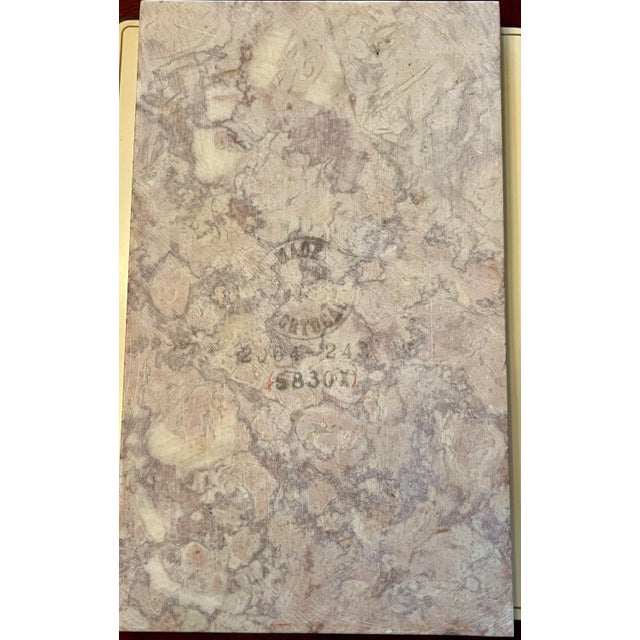 Walnut Two-Tier Table With Marble Inlay - Mid Century For Sale - Image 9 of 9