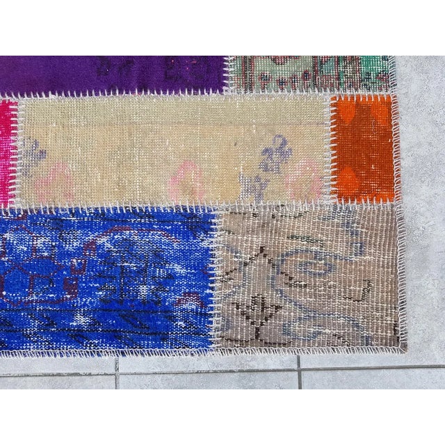 1960s Mid 20th Century Geometric Anatolian Wool Runner For Sale - Image 5 of 10