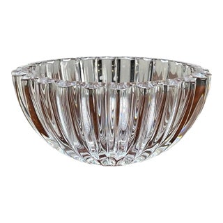 Vintage Tiffany & Co Crystal Bowl in a Ribbed Petal Design For Sale