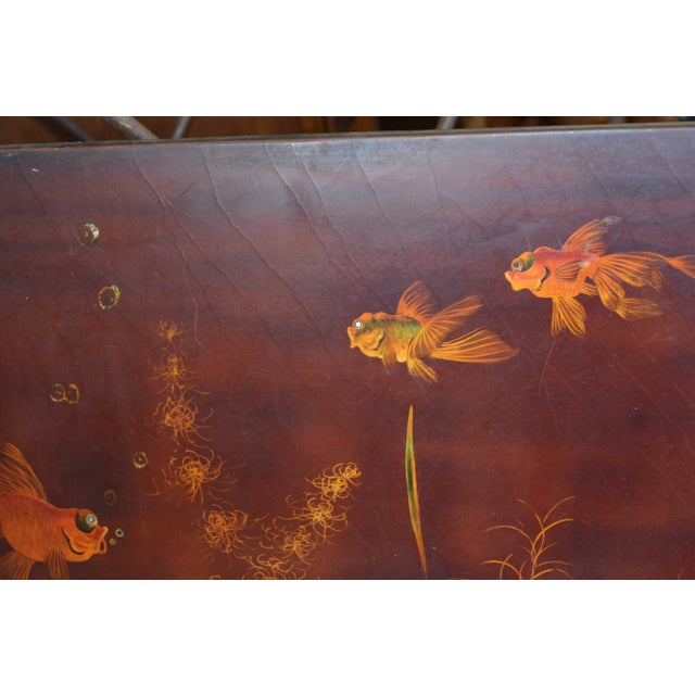 Great looking picture from the 1950's. Signed lower right. It is on some kind of solid wood/board, not a canvas, & feels...