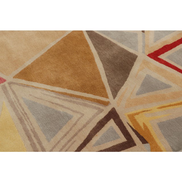 2010s Rug & Kilim’s Mid-Century Modern Style Runner Rug in Geometric Pattern For Sale - Image 5 of 7