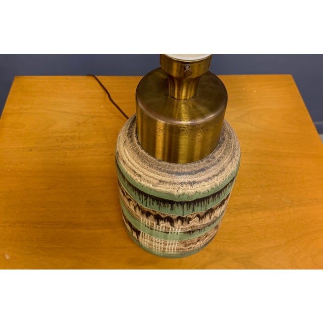 Green 1950s Studio Pottery Table Lamp, Attributed to Marianna Von Allesch / Design Technics For Sale - Image 8 of 10