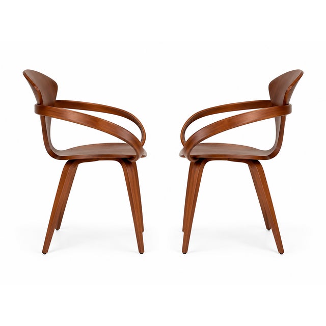 Pair of Mid-Century Modern "Pretzel" Armchair Manner of Norman Cherner for Plycraft For Sale - Image 4 of 6