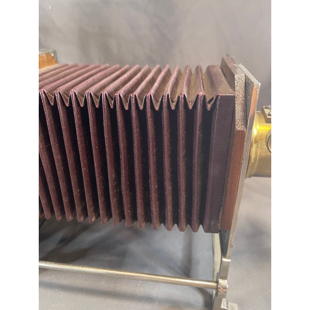 Antique 1800's c.t. Milligan Magic Lantern Projector & Wood Case Brass Lens For Sale - Image 6 of 18