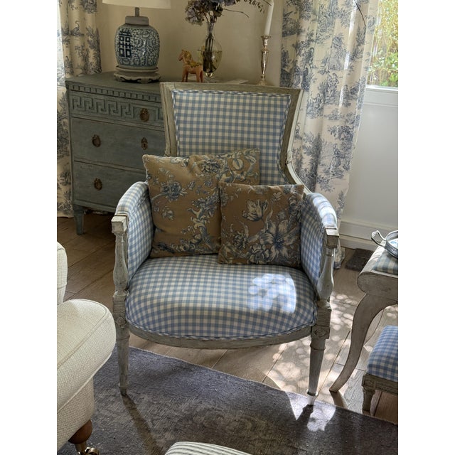 Mid 19th Century Antique Gustavian Bergeran Chairs, 1850, Set of 2 For Sale - Image 5 of 10