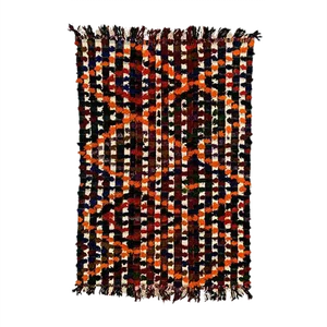 Large Vintage Turkish Wool Kilim Rug 245x157 cm