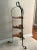 Vintage Midcentury Arts & Crafts Style Wrought Iron & Copper 3-Tier Stand For Sale - Image 4 of 10