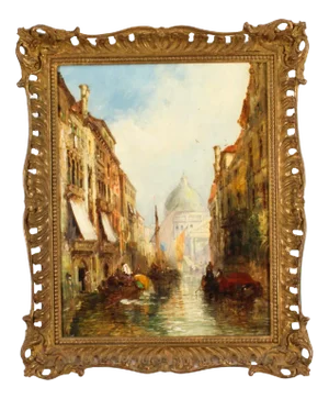 Jane Vivian, View of San Simeone Piccolo, 19th-Century, Oil on Canvas